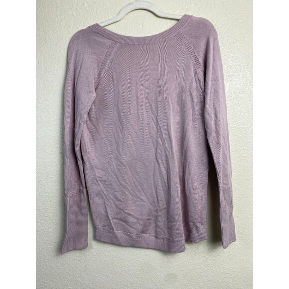 Lululemon Unity Drop Back Sweater Womens size 6  blush Knit Pullover Athleisure - Picture 5 of 13
